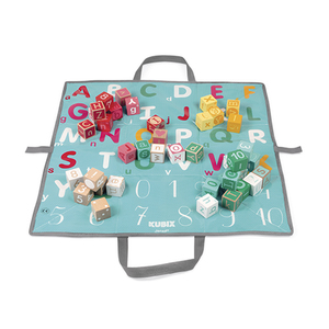 Kubix 40 Letters + Number Blocks w/ Mat