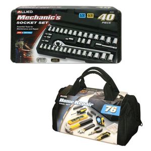 40-Piece Mechanic's Socket Set plus 76-Piece Home Repair Tool Set - 69991