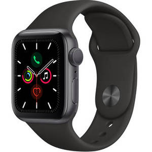 Watch Series 5 (GPS Only, 40mm, Space Gray Aluminum, Black Sport Band)