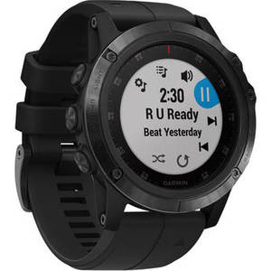 fenix 5X Plus Sapphire Edition Multi-Sport Training GPS Watch (51mm, Black with Black Band)